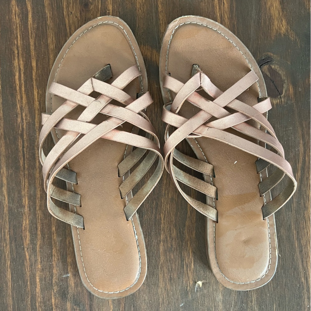 Metallic Strapped Sandals